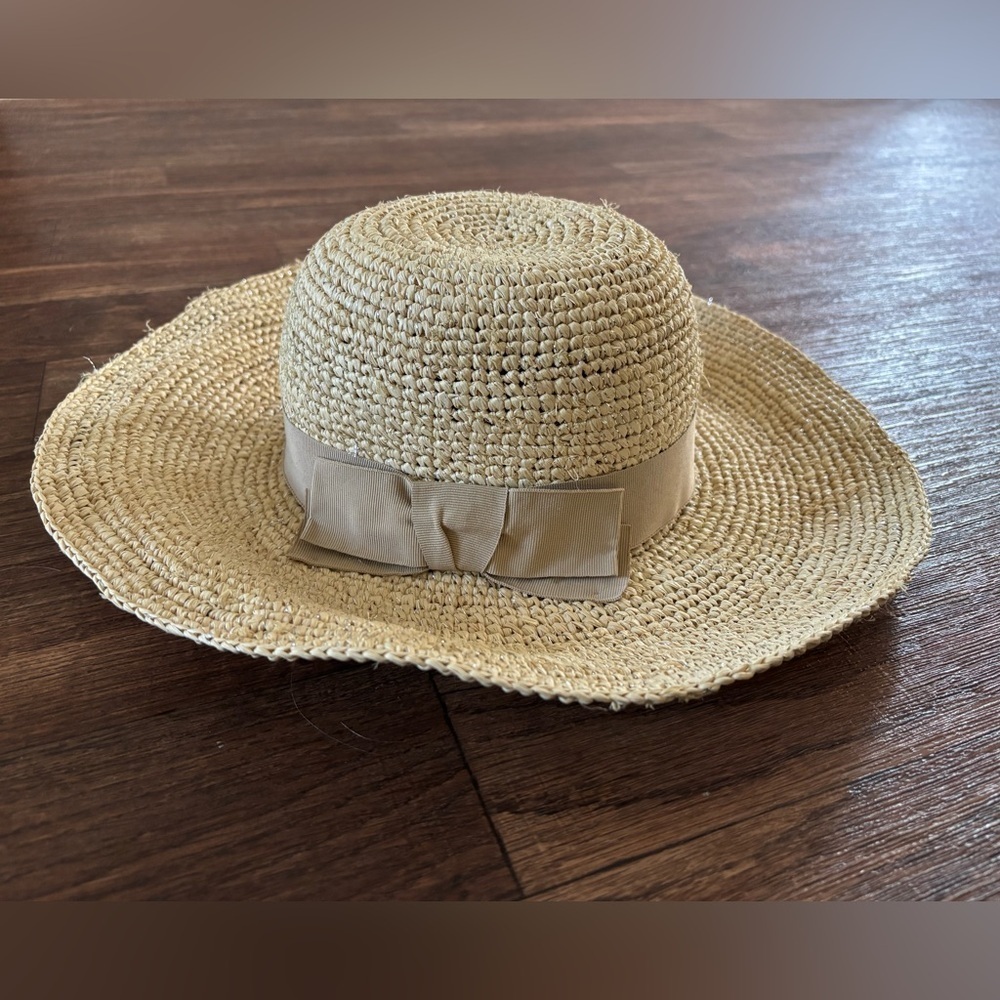 FLORABELLA Marcella Crochet Raffia Hat with Ribbon Trim - Picture 12 of 13
